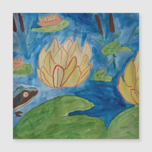 Carte magnétique grenouille et Nénuphar