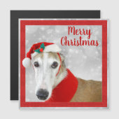 Carte Magnétique Greyhound Joyeux Noël (Devant / Derrière)