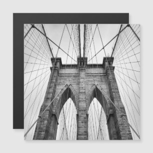 Carte Magnétique Gros plan architectural du pont de Brooklyn