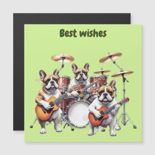 Carte Magnétique Groupe de musique Bouledogue français Französische