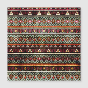 Carte Magnétique Groupe tribal : Ethno Retro Motif