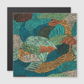 Carte Magnétique Grunge Abstrait : Conception Motif transparente. (Devant / Derrière)