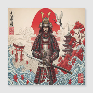 Carte Magnétique Guerrier Samouraï Japonais