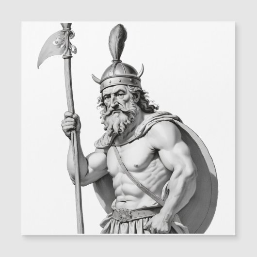 Carte Magnétique Guerrier viking.  (Devant)
