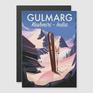 Carte Magnétique Gulmarg Kashmiri Inde poster ski