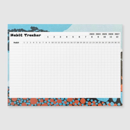Carte Magnétique Habit Tracker Monterey Cypress (Devant)