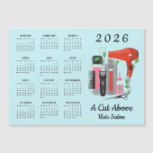 Carte Magnétique Hair Stylist Design 2026 Calendar Magnetic Card (Devant)