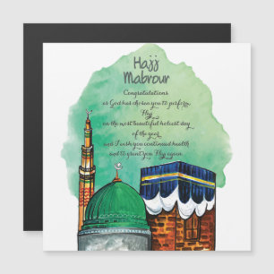 Carte Magnétique Hajj Mabrour, Kaaba sacrée à La Mecque en Arabie S