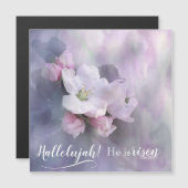 Carte Magnétique Hallelujah ! Il est ressuscité|Carte magnétique de (Devant / Derrière)