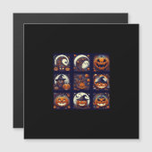 Carte magnétique Halloween (Devant / Derrière)