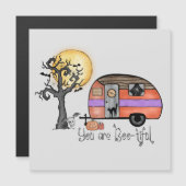 Carte Magnétique Halloween Camping | Vous êtes indigne (Devant / Derrière)