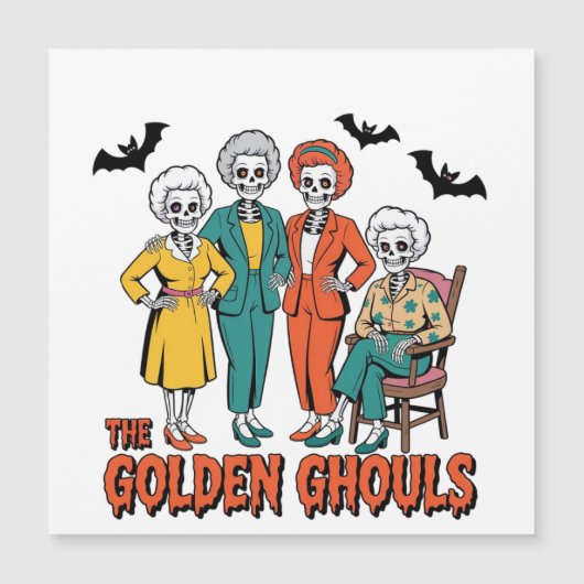 Carte Magnétique Halloween des filles des Gouls d'or (Devant)