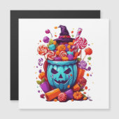 Carte Magnétique Halloween drôle  (Devant / Derrière)