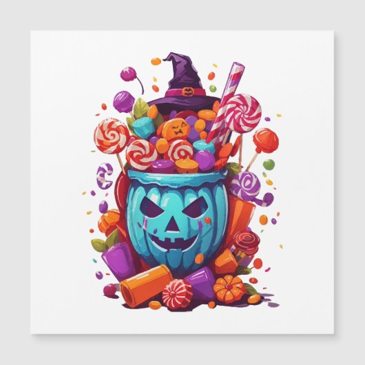 Carte Magnétique Halloween drôle  (Devant)