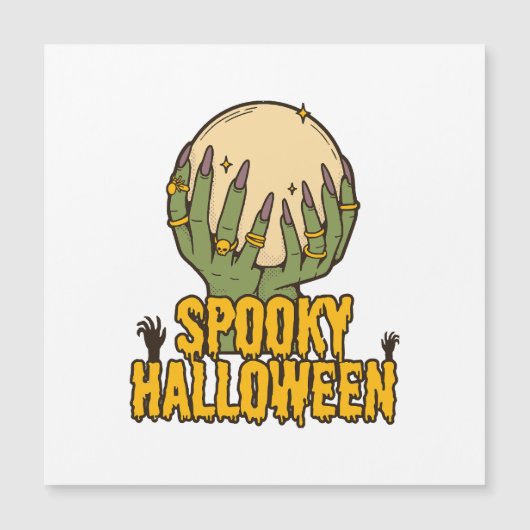 Carte Magnétique halloween effrayant (Devant)