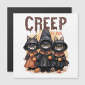 Carte magnétique Halloween éffrayante (Devant / Derrière)