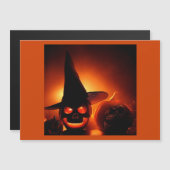 Carte Magnétique Halloween - Jack-O-Lanterns 5 (Devant / Derrière)