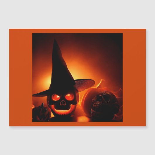 Carte Magnétique Halloween - Jack-O-Lanterns 5 (Devant)