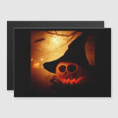 Carte Magnétique Halloween - Jack O'Lanterns 1 (Devant / Derrière)