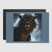 Carte Magnétique Halloween - Loup-garou 1 (Devant / Derrière)