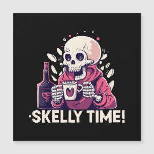 Carte Magnétique halloween mais c'est l'heure de skelly