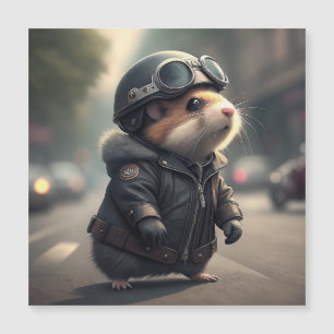 Carte Magnétique Hamster Biker