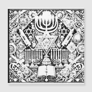Carte Magnétique Hanukkah Menorah juive hébraïque