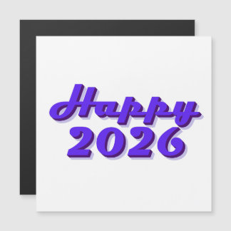 Carte Magnétique Happy 2026