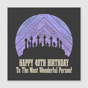 Carte Magnétique Happy 49th Birthday wishing saying