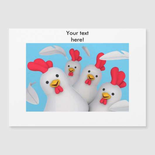 Carte Magnétique Happy hen (Devant)