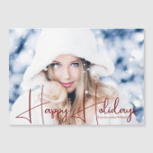 Carte magnétique Happy Holidays Model Headshot (Devant)