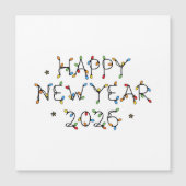Carte Magnétique Happy New Year 2026 Minimalist Design (Devant)
