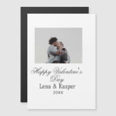Carte Magnétique Happy Valentine's day couple photo modern simple t (Devant / Derrière)