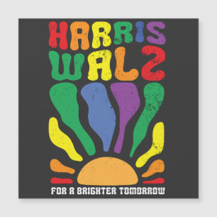 Carte Magnétique Harris Waltz pour un avenir meilleur Kamala LGBT