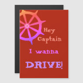Carte Magnétique Hé capitaine Humorous Cruising (Devant / Derrière)