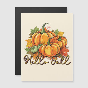 Carte Magnétique Hello Fall - Cosy Citrouille Patch