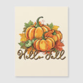 Carte Magnétique Hello Fall - Cosy Citrouille Patch (Devant)