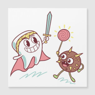 Carte Magnétique Héros des dents vs Bacteria Monster Dental Cartogr