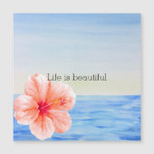 Carte Magnétique Hibiscus tropical Océan (Devant)