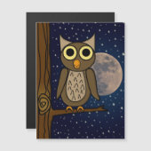 Carte Magnétique hibou (Devant / Derrière)
