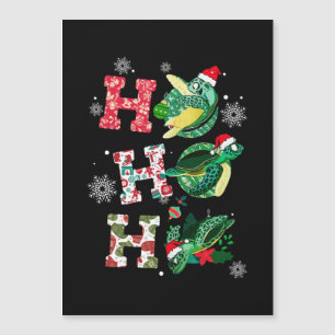Carte Magnétique Ho Ho Ho Santa Tortues Ornements de Noël Décor