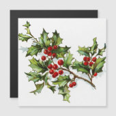 Carte Magnétique HollyBerries 002 (Devant / Derrière)