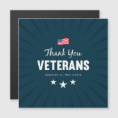 Carte Magnétique honorer tous ceux qui ont servi (Devant / Derrière)