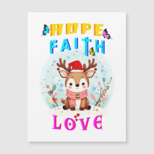 Carte Magnétique Hope Faith Love
