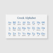 Carte magnétique horizontale Alphabet grec (Devant)