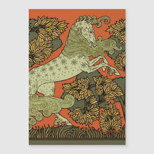 Carte Magnétique Horse Arts médiévaux Artisanat Art Nouveau