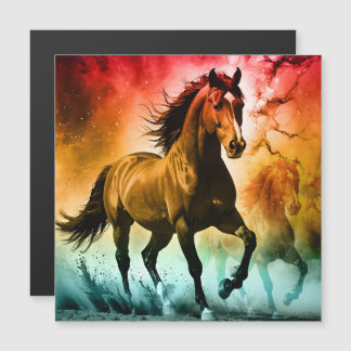 Carte Magnétique Horse running