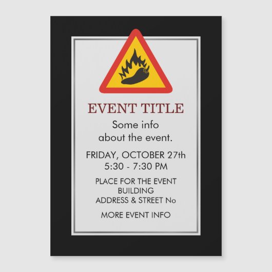 Carte Magnétique Hot pepper danger (Devant)