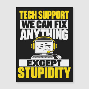 Carte Magnétique Humour de l'assistance technique - Impossible de r