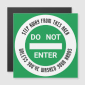 Carte Magnétique Hygiène alimentaire AUCUNE ENTRÉE Laver les mains (Devant / Derrière)